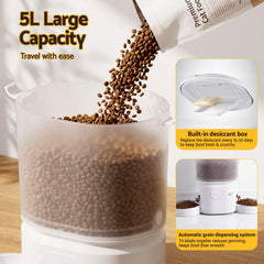 i.Pet 5L Automatic Pet Feeder Dual Bowl Smart Dispenser APP Control Cats Dogs