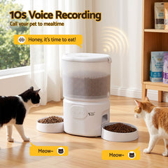 i.Pet 5L Automatic Pet Feeder Dual Bowl Smart Dispenser APP Control Cats Dogs