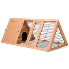 i.Pet Rabbit Hutch Chicken Coop 119cm x 51cm x 44cm Chicken Coop Large Run Wooden Cage Outdoor