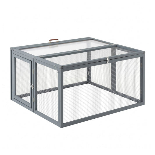 i.Pet Chicken Coop Large Portable Wooden Rabbit Run Cage Hutch Outdoor Folding Hen House 110cm