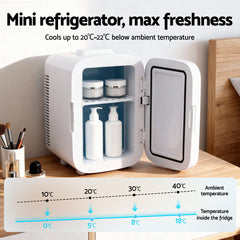 Glacio Mini Fridge Portable 13L White Electric Cooler Warmer 12V 220V