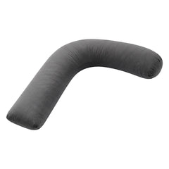 Giselle Bedding Pregnancy Pillow for Side Sleeping L-Shaped Maternity Body Pillow for Women 100% Cotton Jersey Cover for Head Neck Belly Support, 63x115 cm Grey