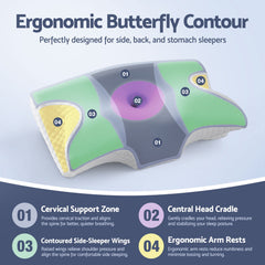 Giselle Bedding Memory Foam Pillow Ergonomic Contour