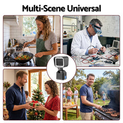 Devanti Portable Range Hood Desktop Exhaust Fan Adjustable Dual Filters Black