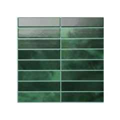 Artiss 3D Peel and Stick Wall Tiles Self Adhesive LinearGrid Backsplash 10 Sheets, Green