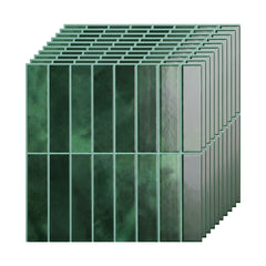 Artiss 3D Peel and Stick Wall Tiles Self Adhesive LinearGrid Backsplash 10 Sheets, Green