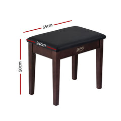 Alpha Piano Bench Stool with Storage Wooden PU Leather
