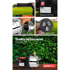 Giantz Garden Water Pump High Pressure 1500W Tank Rain Farm Irrigation House