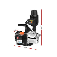 Giantz Garden Water Pump High Pressure 800W Max. Tank Rain Farm Irrigation House Black