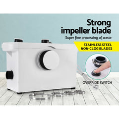 Giantz Macerator Sewerage Pump Waste Water Marine Toilet Disposal Laundry Unit