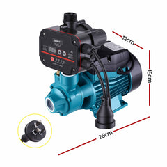 Giantz Peripheral Water Pump Automatic Controller Clean Garden Rain Tank 0.5HP