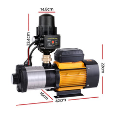 Giantz Garden Water Pump High Pressure 2500W Max 6-Stage Tank Irrigation Transfer Booster Pump Black