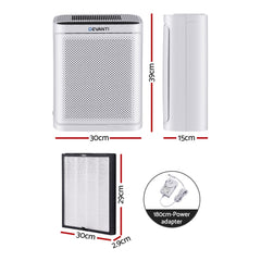Devanti Air Purifier H12 HEPA Cleaner PM2.5 Display Spare Filter White