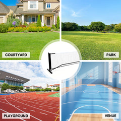 Portable Pickleball Net 6.7m Regulation Size Steady Metal Frame and Standard PE Nets With Carrying Bag Indoor Outdoor Training Versatile Game Net Set