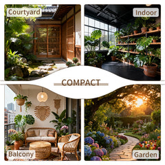 2 Pack Tall Plant Stand Indoor with Grow Lights 7 Tiered Large Metal Plant Shelf for Multiple Plants Lighted Corner Plant Rack in Living Room Patio Balcony