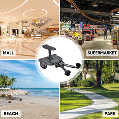 Universal Pram Board Seat and Stand Up Adjustable Buggy Board Pushchair with Bear Pattern Removable Seat Fits Most Strollers Holds Children Up to 25kg