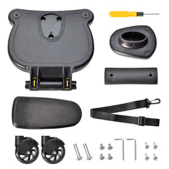 Universal Pram Board Seat and Stand Up Adjustable Buggy Board Pushchair with Bear Pattern Removable Seat Fits Most Strollers Holds Children Up to 25kg