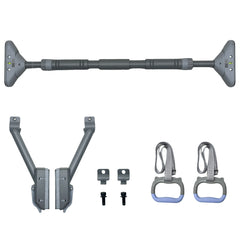Pull Up Bar Doorway Adjustable 78-98cm Chin Up Bar Double Anti-slip Support with Kids Gymnastic Rings No Drills Workout Gym Training Bar 400kg Capacity