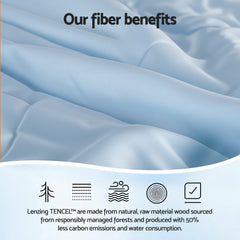 Giselle Tencel Quilt 200GSM Summer Quilts Comforter Doona Light Weight Soft Throw Blanket Single