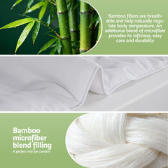 Giselle Bedding 200GSM Bamboo Quilt Summer Quilts All Season Doona Duvet Lightweight Queen