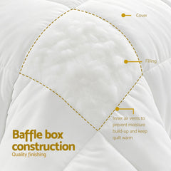 Giselle Bedding Double Size 400GSM Microfiber Quilt All Season Duvet Quilts Comforter Winter Summer