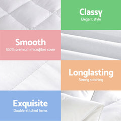 Giselle Bedding Wool Quilt 500GSM Thick Queen Winter Doona Baffle Box Construction 100% Wool Filling