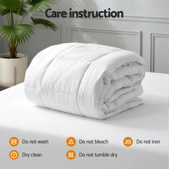Giselle Bedding Wool Quilt 500GSM Thick Queen Winter Doona Baffle Box Construction 100% Wool Filling