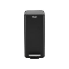 Cefito 15L Pedal Rubbish Bin Slim Carbon Steel Garbage Bin for Home Black