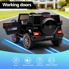 Kids Electric Ride On Car G63 Toy Cars Remote Control Black