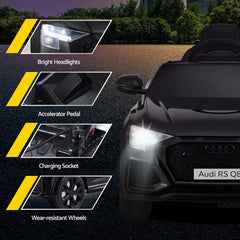 Kids Ride On Car Licensed RSQ8 Electric Toy Black Remote 12V Cars Black