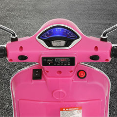 Kids Electric Ride On Car Motorcycle Motorbike Vespa Licensed GTS Pink