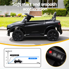 Kids Ride On Car 12V Licensed Ford Electric Toy with Remote Control Horn Music 97x61cm Black