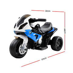 Kids Electric Ride On Car Police Motorcycle Motorbike BMW Licensed S1000RR Blue