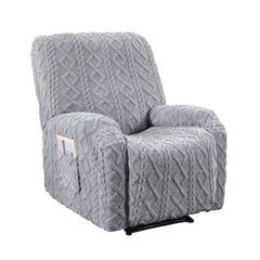 Artiss Recliner Chair Covers with Storage Side Pockets Grey