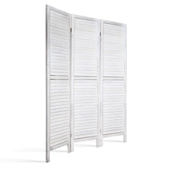 Artiss 3 Panel Room Divider Screen 120x170cm Louver White