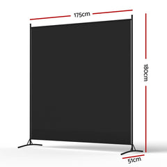 Artiss Room Divider Screen 175x180cm Fabric Black