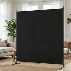 Artiss Room Divider Screen 175x180cm Fabric Black