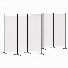 Artiss 3 Panel Room Divider Set of 2 Folding Privacy Screen Fabric Room Separator Partition White