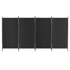 Artiss 4 Panel Room Divider Set of 2 Folding Privacy Screen Fabric Room Separator Partition Black