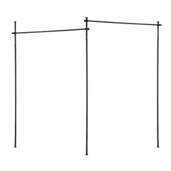 Artiss Room Divider Curtain Rod Extendable Black