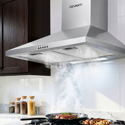 Devanti 600mm Range Hood 60cm Rangehood Stainless Steel