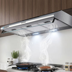 Devanti 900mm Range Hood 90cm Rangehood Stainless Steel