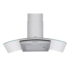 Devanti 90cm Range Hood Curved Glass Canopy Rangehood Kitchen Exhaust Fan