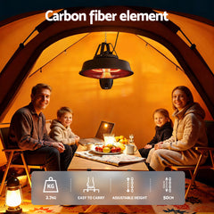 Devanti 2000W Electric Patio Heater Ceiling Mounted Hanging Heaters Remote
