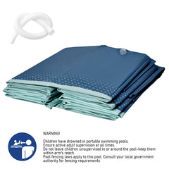 2.6m Foldable Pool PVC Non Inflatable Large Rectangle Pool Holding up to 6 People Hard Thickened Paddling Pool Easy Collapsible and Drainage 260×165×55cm