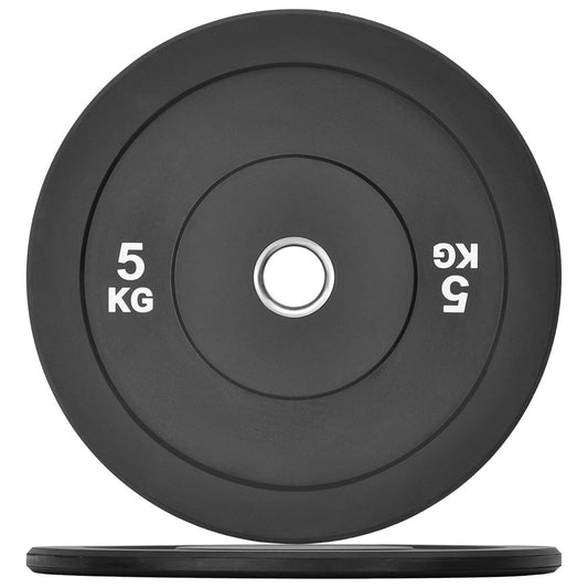 2Pack 5kg Rubber Bumper Plates 2 Inch Olympic Barbell Weight Plates Set with Steel Hub Fit Barbells Within 5cm for Home Gym Weightlifting Strength Training