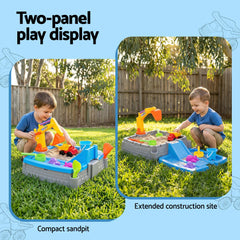 Keezi 2-in-1 Kids Sandpit Water Table Working Excavator Digger Sensory Play Toys