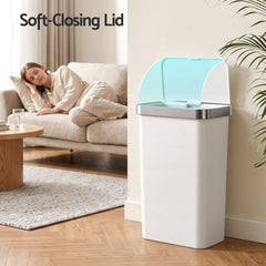 Devanti 50L Motion Sensor Trash Bin Automatic Kitchen Waste Dustbin White