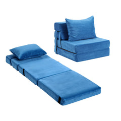 Artiss 2 Pack Folding Sofa Bed Armless Lounger Foam Floor Sofas Futons Couches