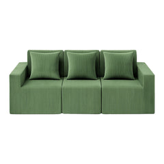 Artiss Modular 3-Seater Sofa Bed Convertible Sectional Floor Couch with Deep Seat